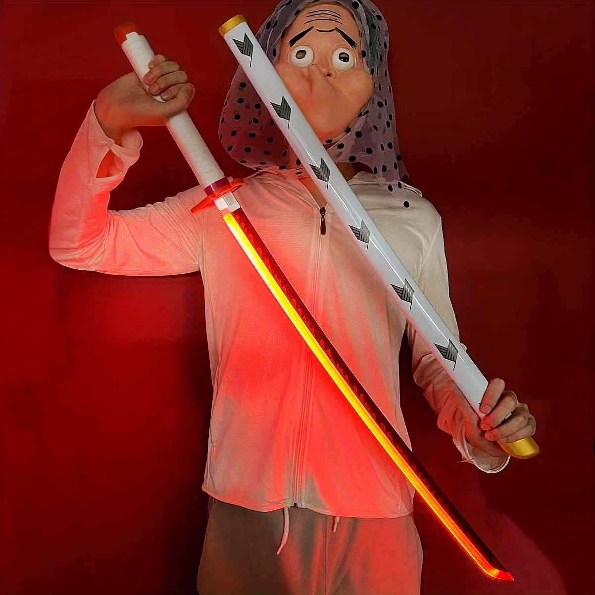 Anime Cosplay Real - Świecąca Katana Demon Slayer LED Miecz