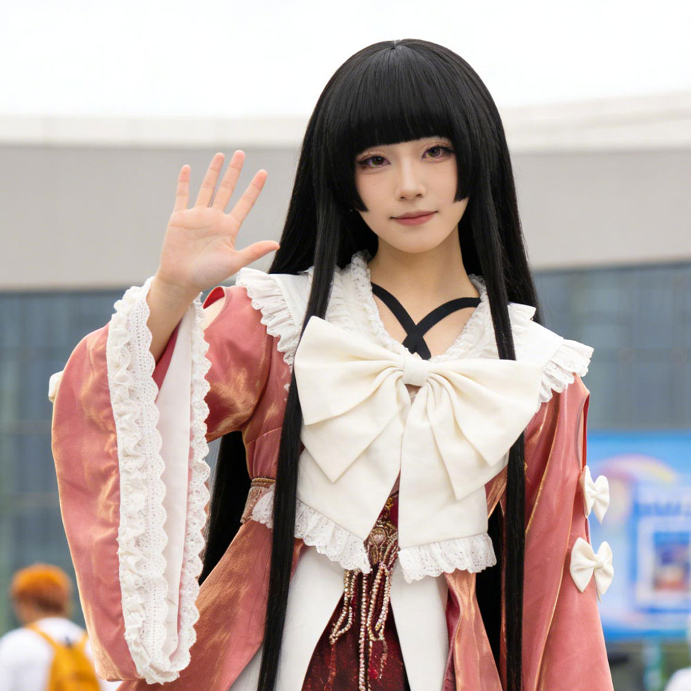 Anime Cosplay Long Black Hair - Peruka do cosplay Kaguya Houraisan HSIU