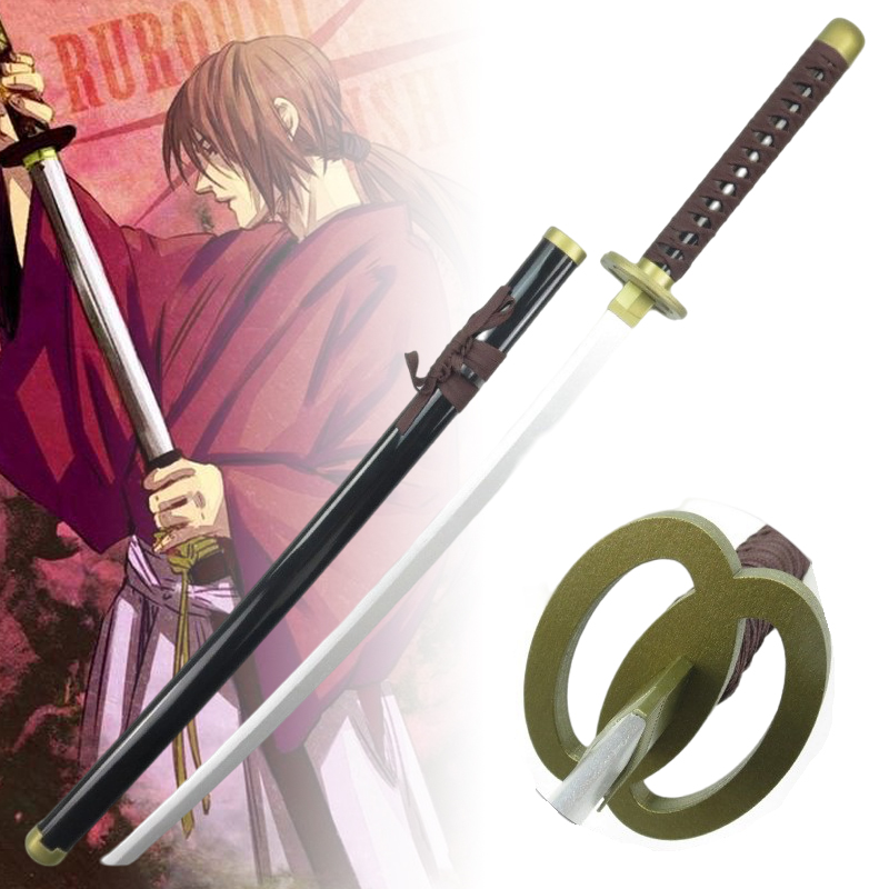 Anime Cosplay Real - 40-calowy miecz Himura Kenshin Katana, drewniany