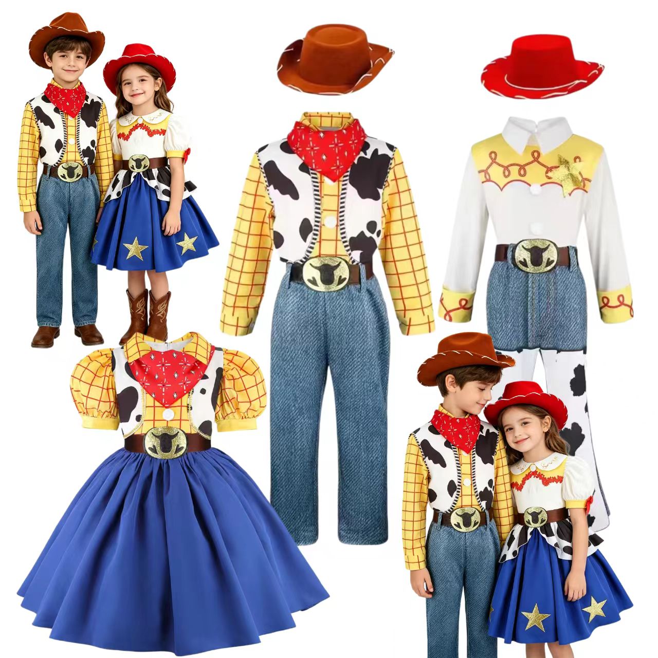 Cosplay Duo Anime - Kostium Kowboja Westernowego Woody'ego z Toy