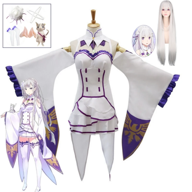 Anime Zoey Cosplay - Re:Zero Kara Hajimeru Isekai Seikatsu Emilia