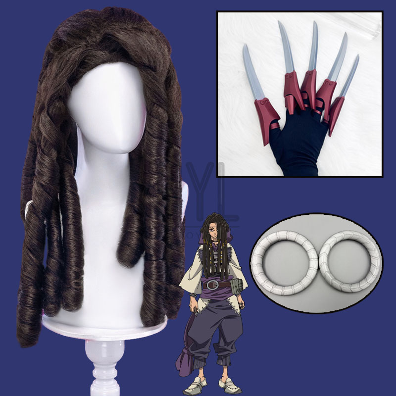 Anime Cosplay Long Black Hair - Peruka cosplayowa Anime Gachiakuta Jabber Wonger,