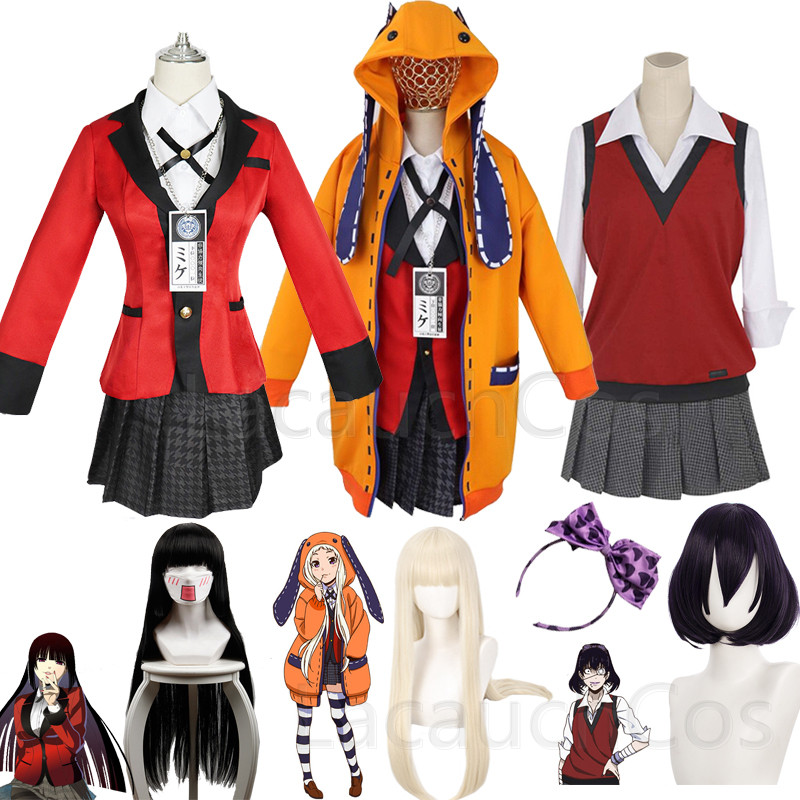 Anime Cosplay Yumeko - Anime szalone podniecenie Jabami Yumeko Cosplay