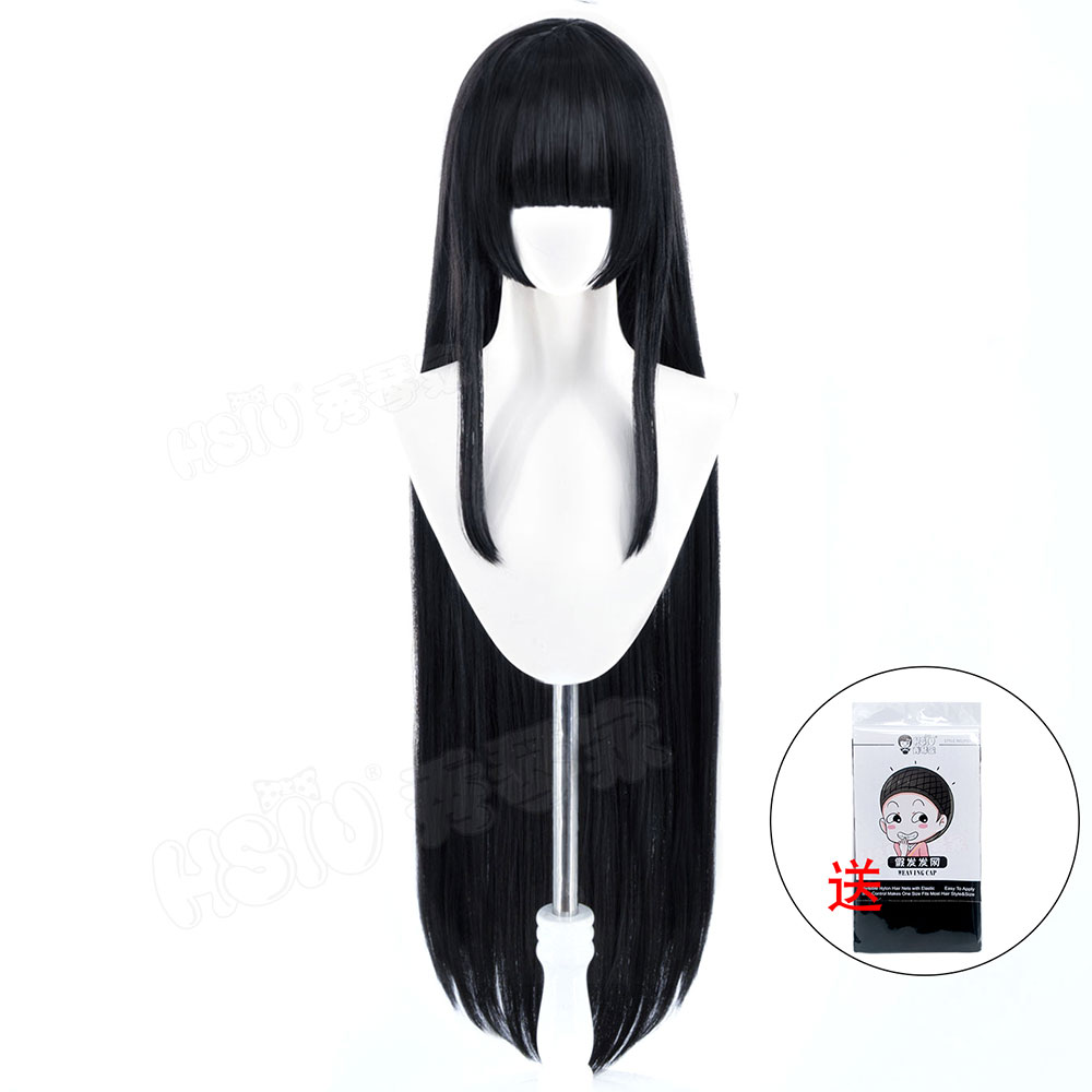 Peruka do cosplay Kaguya Houra – Anime Cosplay Long Black Hair recenzja i cena
