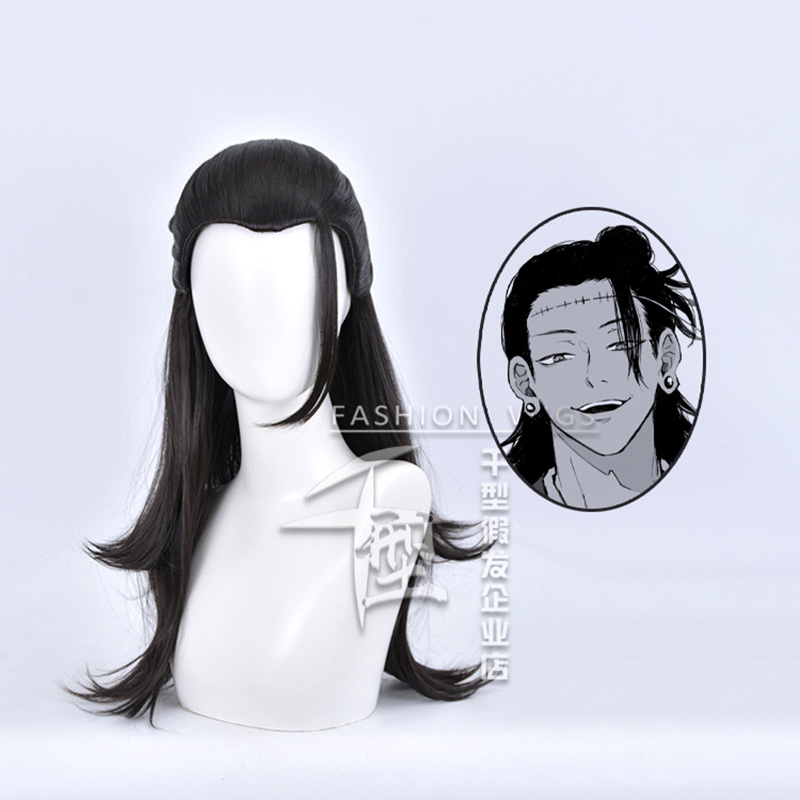 Anime Wig Jujutsu Geto Kenjaku – Anime Cosplay Long Black Hair recenzja i cena