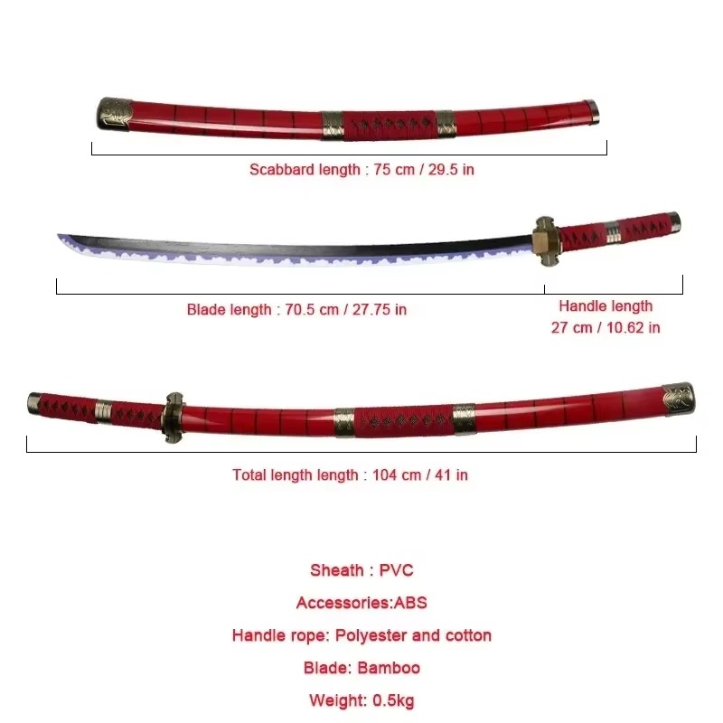 40 cali Roronoa Zoro Katana Nó – Anime Cosplay Real recenzja i cena