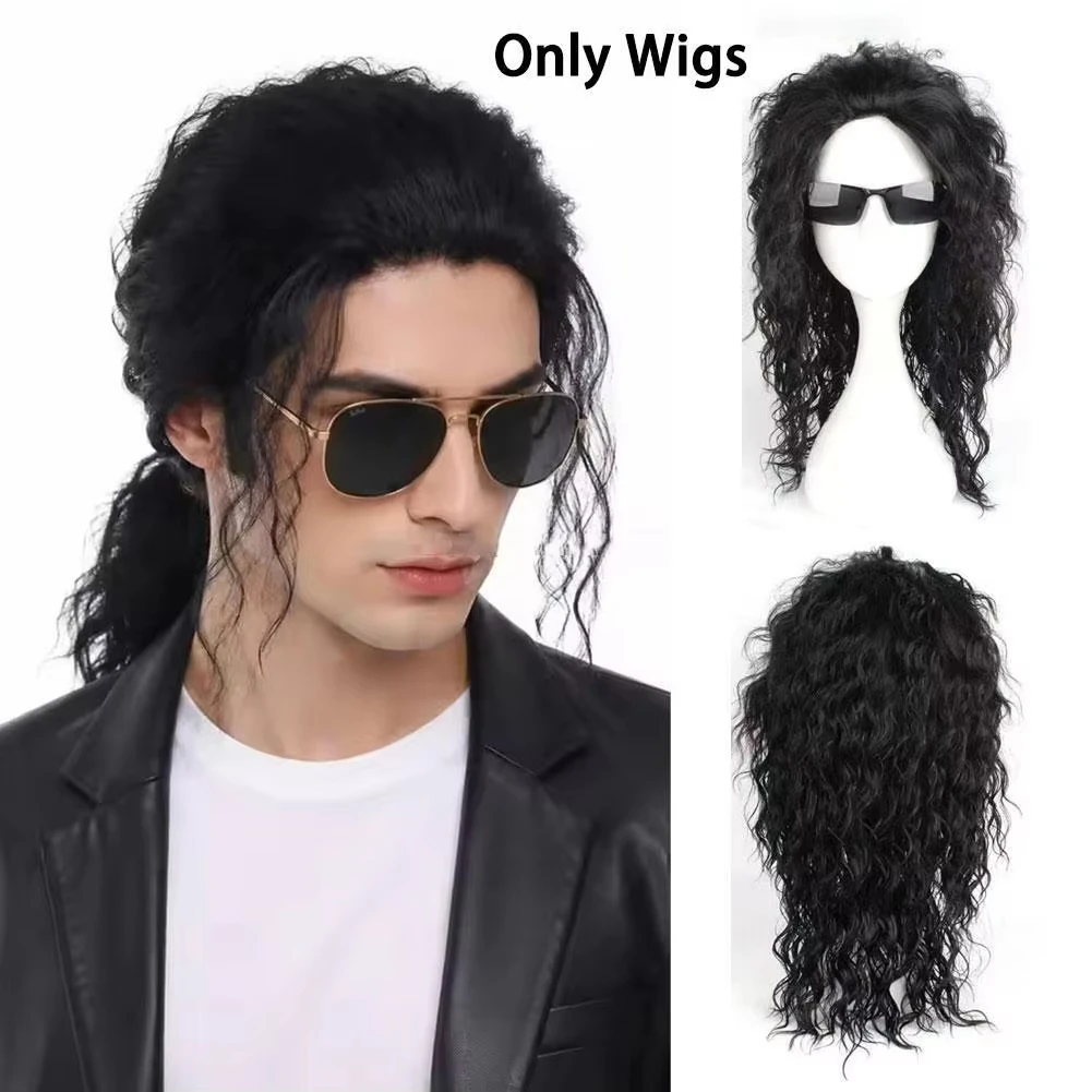 Anime Michael Jackson Cosplay  – Anime Cosplay Long Black Hair recenzja i cena