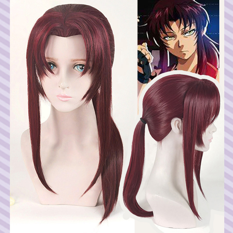 Nowa czarna laguna Rebecca Rev – Anime Cosplay Long Black Hair recenzja i cena