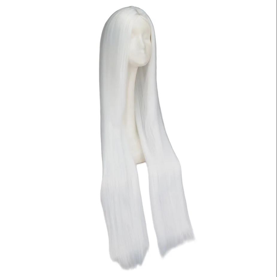 Czarny biały peruka 100CM/40 c – Anime Cosplay Long Black Hair recenzja i cena