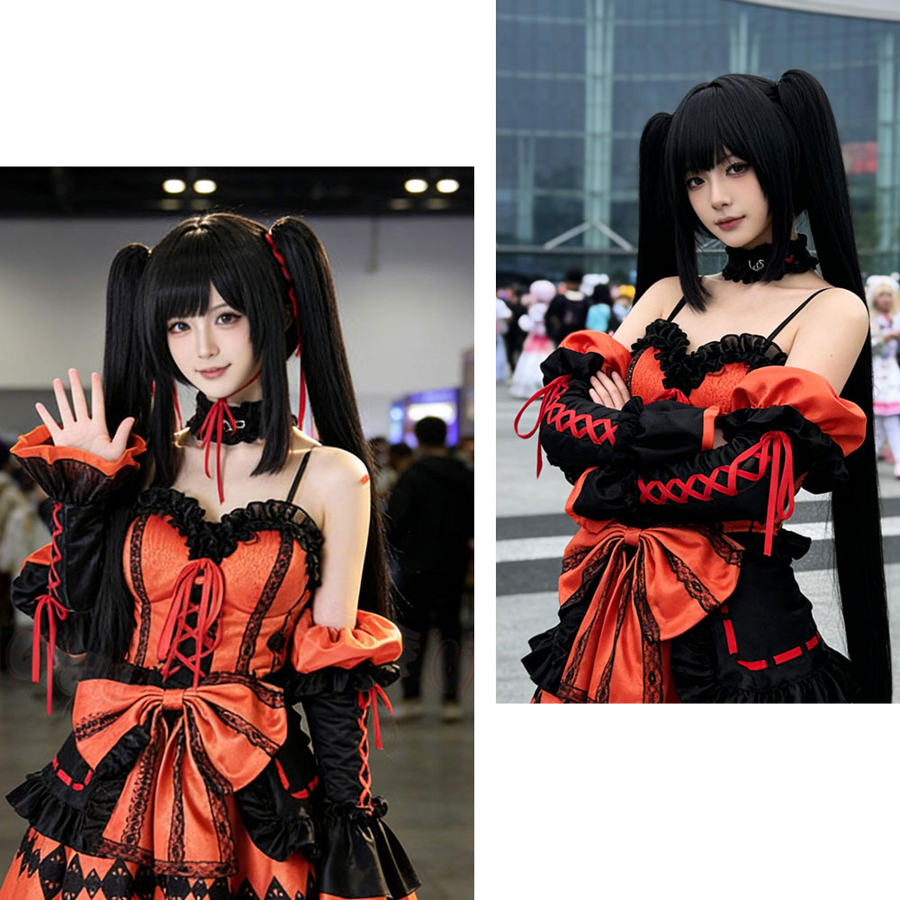 Peruka do cosplayu Date A Live – Anime Cosplay Long Black Hair recenzja i cena